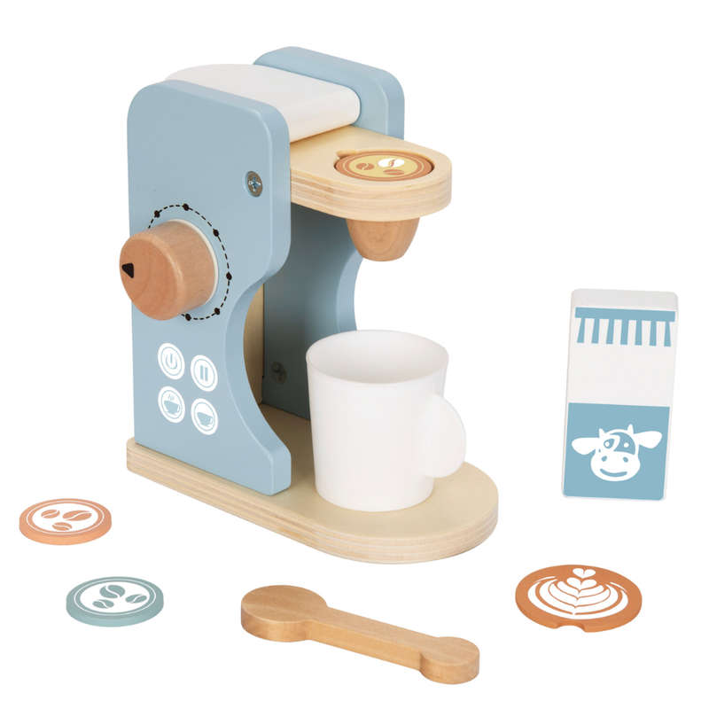 hi Pando - Pretend & Play - Wooden Coffee Maker Set - 8pcs