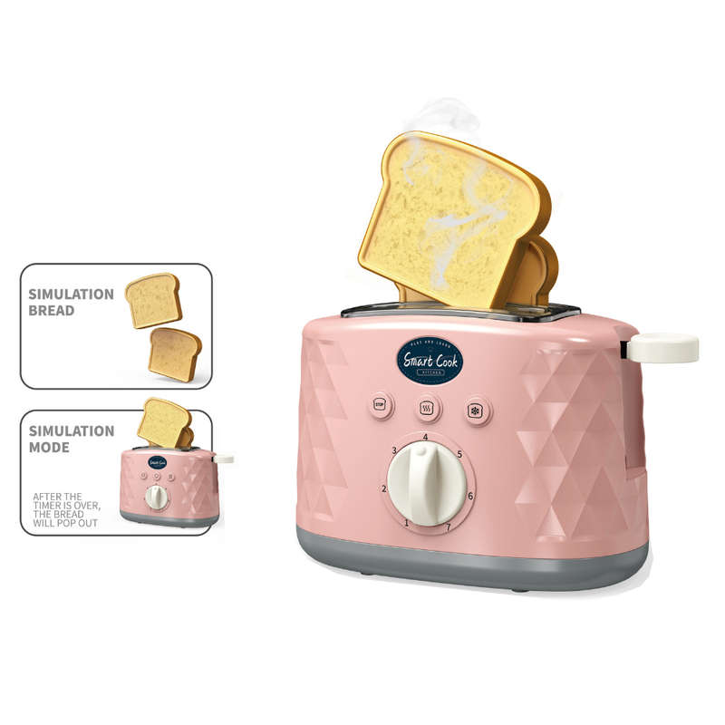 Pretend & Play Pop-Up Toaster Set with Timer - Pink