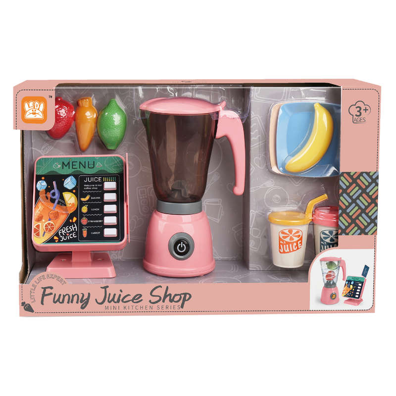 Pretend & Play Blender Set with Sound, Spinning Action & Ordering Station - Pink