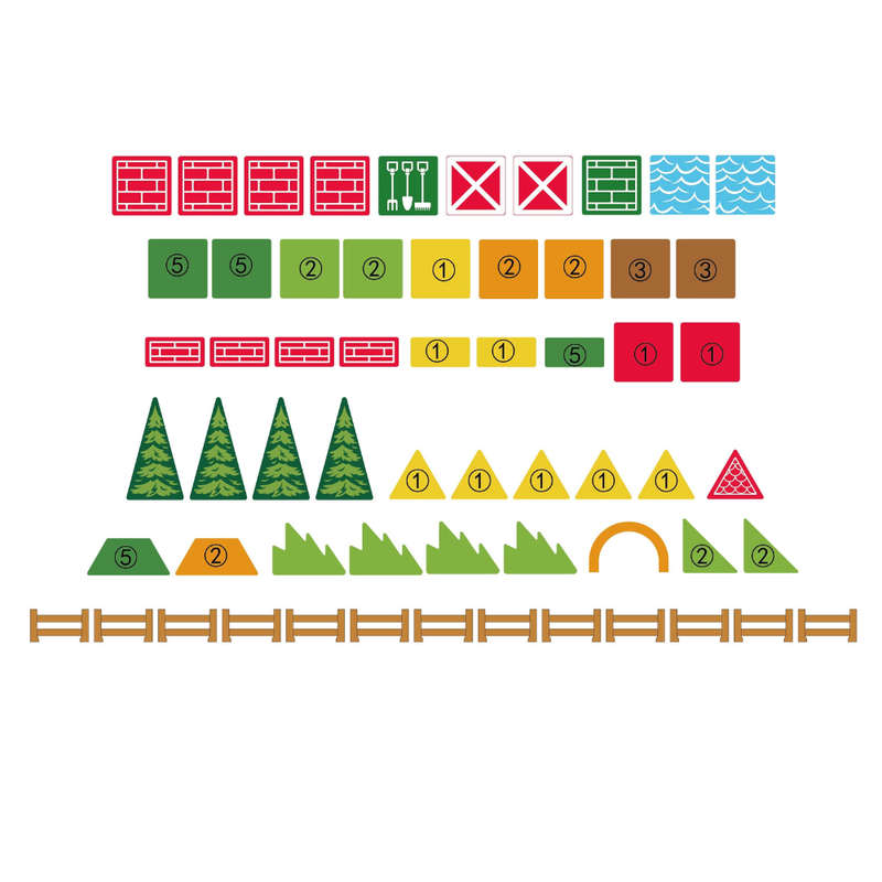 Magnetic Tiles - Farm Animals Set - 65 Pieces