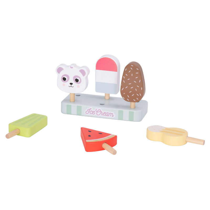 hi Pando - Pretend & Play Wooden Ice Cream Set - 7pcs