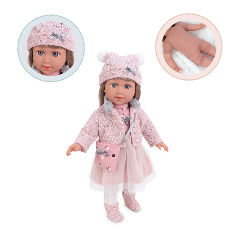 Fashion Doll with Sound - Leila - Dress, Beanie & Shoes - 40cm
