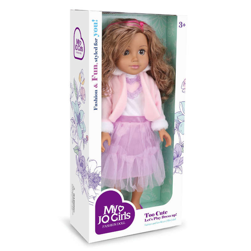 Fashion Doll - Brown Hair, Skirt & Ballerina Flats - 46cm