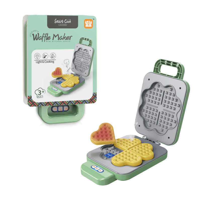 Pretend & Play Waffle Maker Set with Colour Changing Waffles - Green