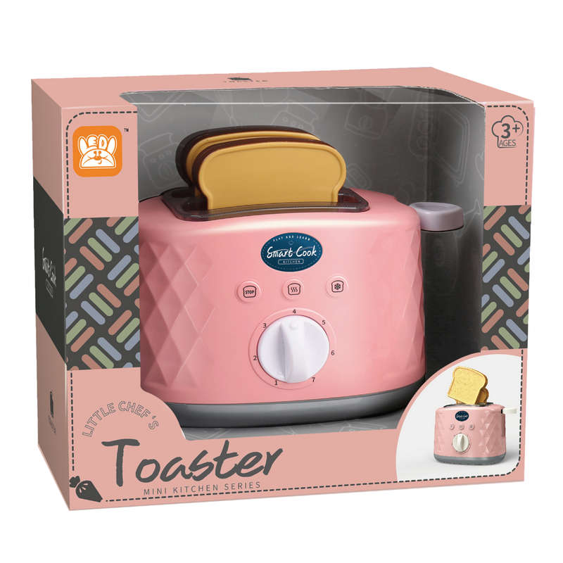 Pretend & Play Pop-Up Toaster Set with Timer - Pink