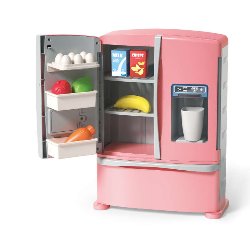 Pretend & Play Refrigerator with Sound Effects & Ice Dispenser - Pink