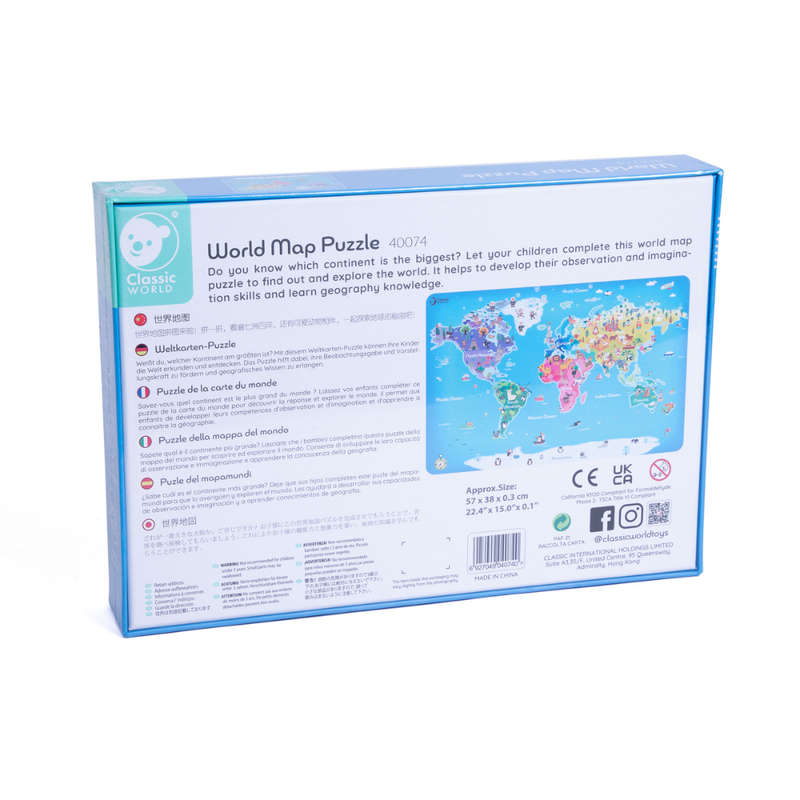 Classic World - Jigsaw Puzzle - World Map - 48pcs