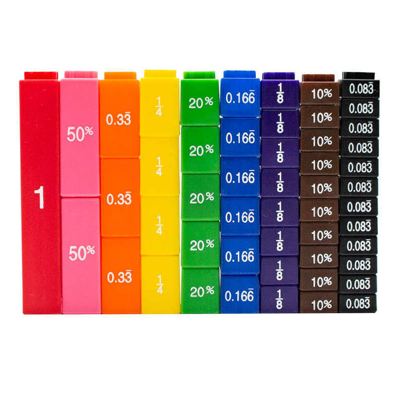 Greenbean Mathematics - Equivalency Cubes Set of 51 in Polybag