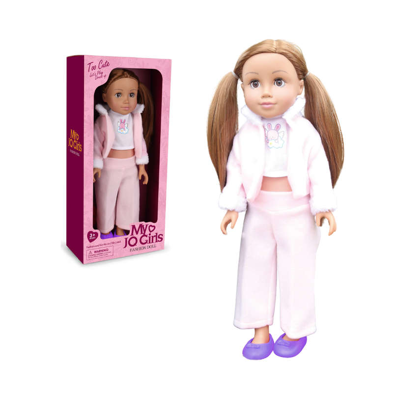 Fashion Doll - Brown Hair, Clothes & Ballerina Flats - 46cm