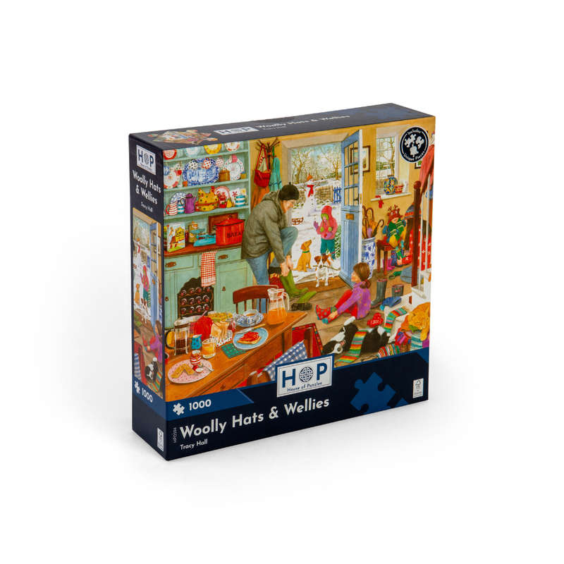 House of Puzzles - Woolly Hats & Wellies - 1000 Piece Jigsaw Puzzle