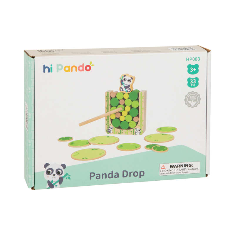 hi Pando - Timber Tumble - 2-in-1 Wooden Bamboo Balancing Game - 33pcs