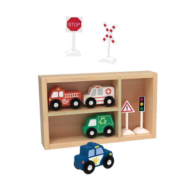 hi Pando - Magnetic Train Set - City Vehicle - 9pcs