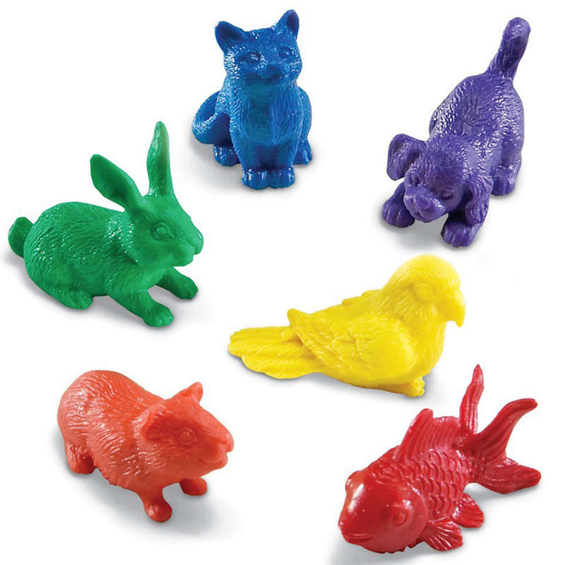 EDX Education - Counters - Pets 6 Colours - 72Pc Polybag