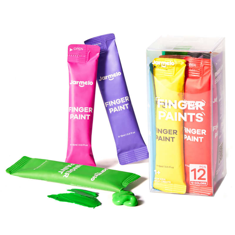 Jar Meló - Colour Burst Finger Paint - 12pcs