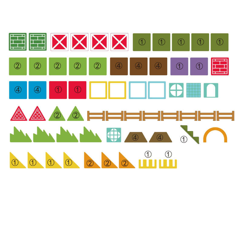 Magnetic Tiles - Cute Animals Set - 70 Pieces