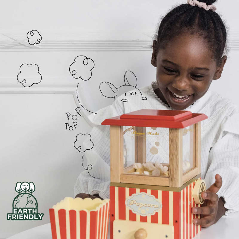 Le Toy Van - Pretend & Play - Vintage Wooden Popcorn Maker - 8pcs
