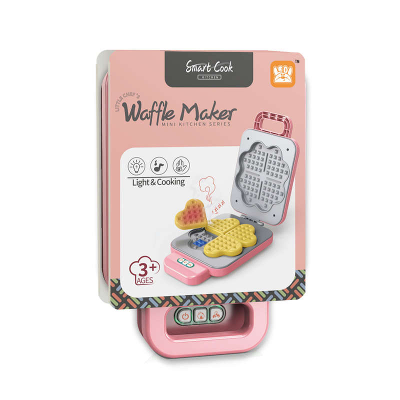 Pretend & Play Waffle Maker Set with Colour Changing Waffles - Pink