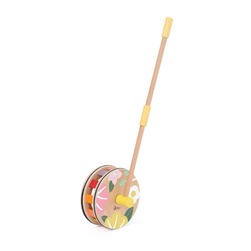 Classic World - Wooden Rainbow Roll - Pull & Push Toy
