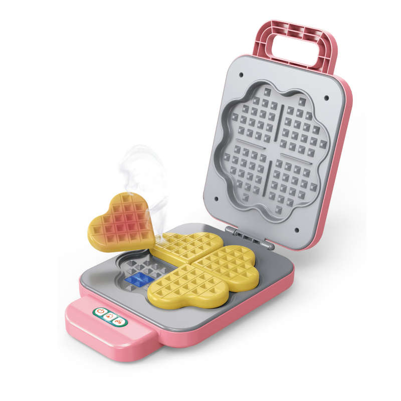 Pretend & Play Waffle Maker Set with Colour Changing Waffles - Pink