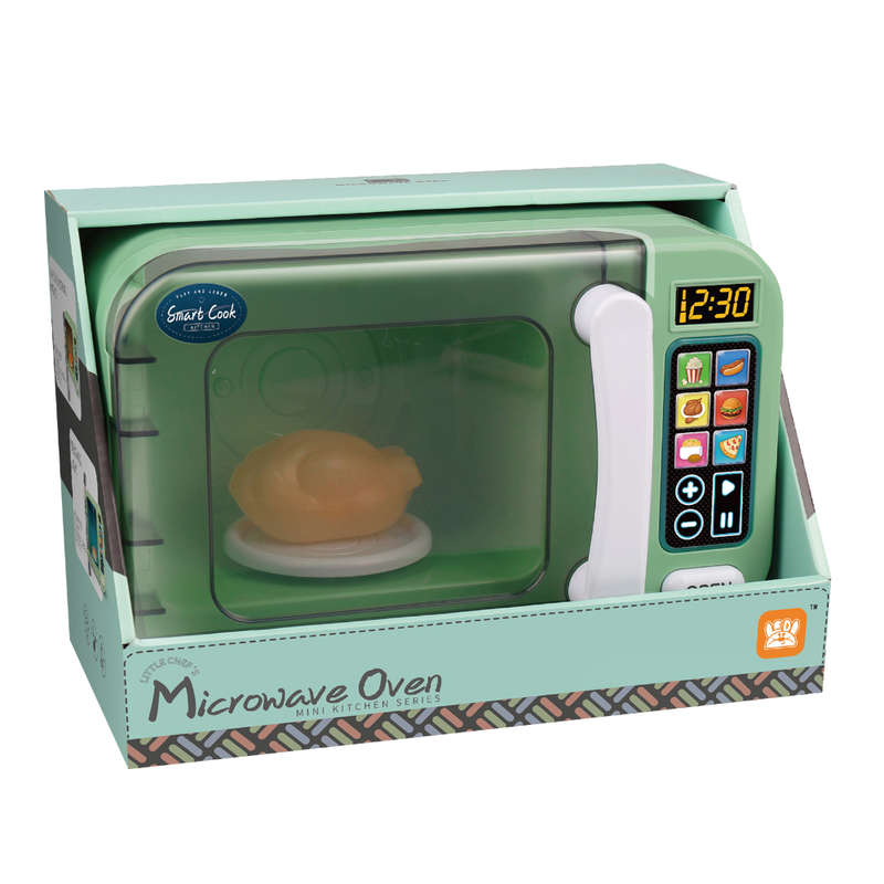 Pretend & Play Microwave with Lights, Sound & Colour Changing Food - Green