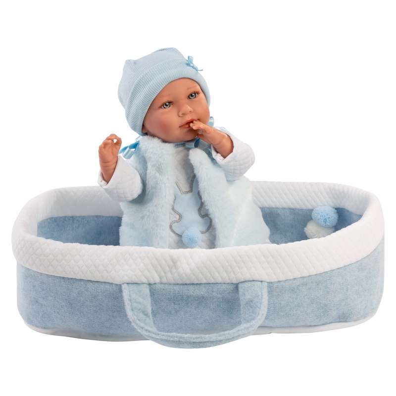 Llorens - Baby Boy Doll & Baby Carrier: Mimo - 40cm (Mechanism Optional)