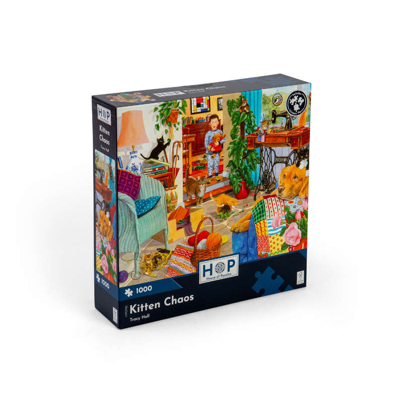 House of Puzzles - Kitten Chaos - 1000 Piece Jigsaw Puzzle