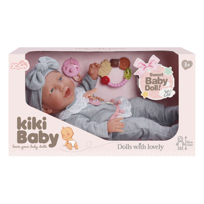 Baby Doll with Vinyl Body, Pacifier & Rattle - 40cm
