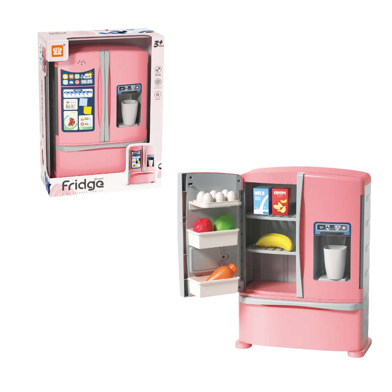 Pretend & Play Refrigerator with Sound Effects & Ice Dispenser - Pink
