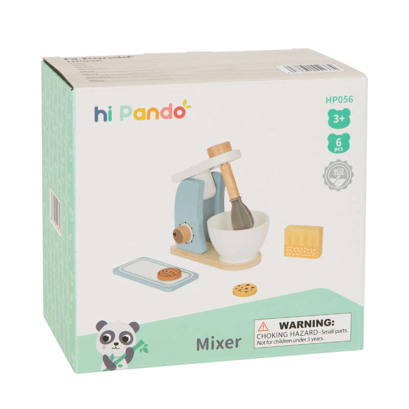hi Pando - Pretend & Play - Wooden Baking Mixer Set - 6pcs