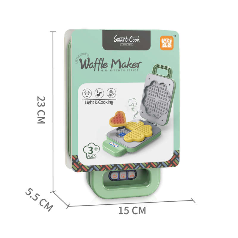 Pretend & Play Waffle Maker Set with Colour Changing Waffles - Green