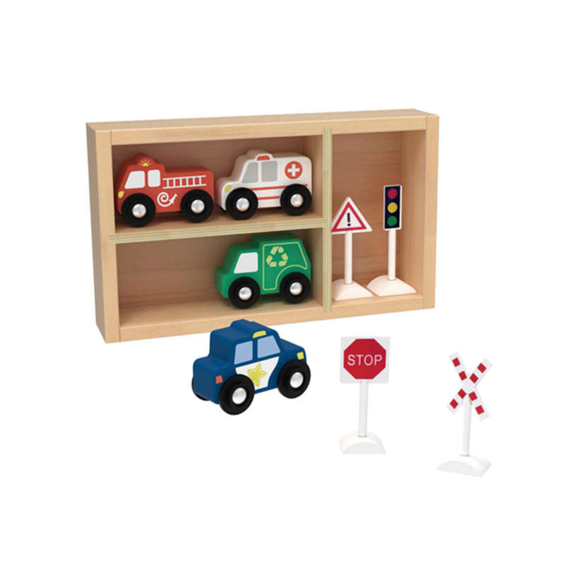 hi Pando - Magnetic Train Set - City Vehicle - 9pcs