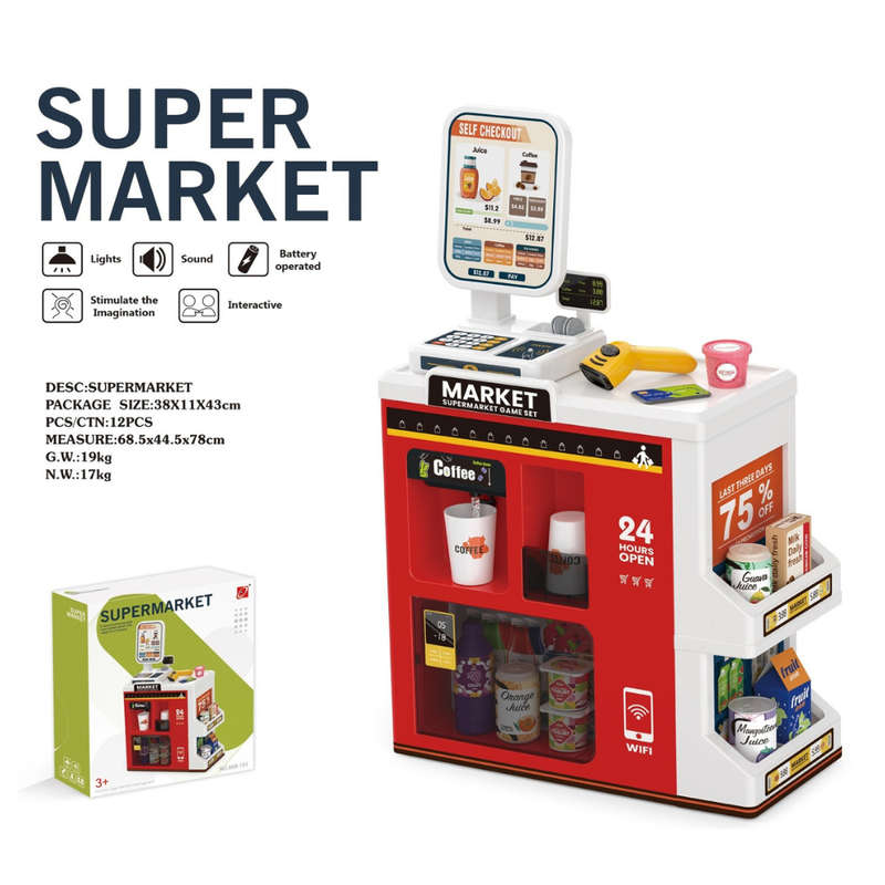 Cogo - Pretend & Play Grocery Store with Lights & Sound Effects - 47 Pieces