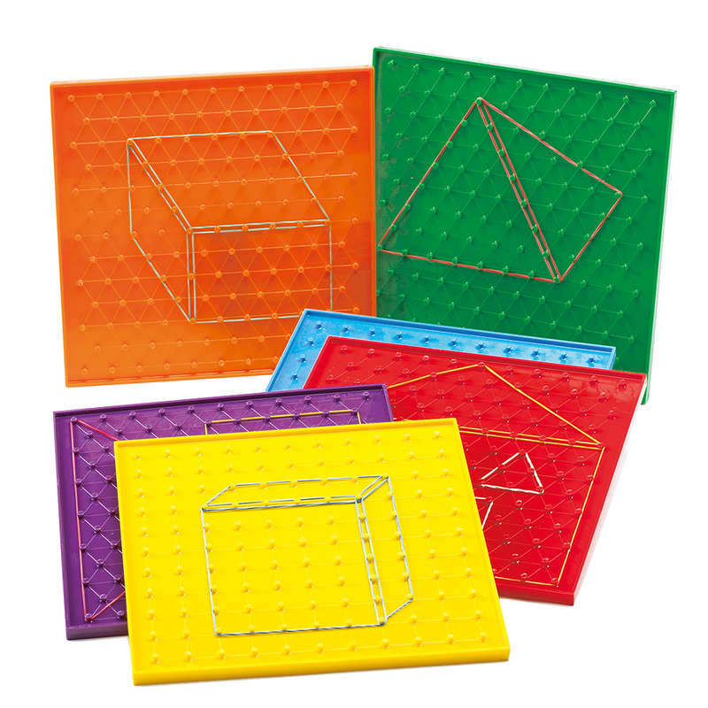 EDX Education - Geoboards - 22cm - 11X11 Pin Isometric - 6pcs