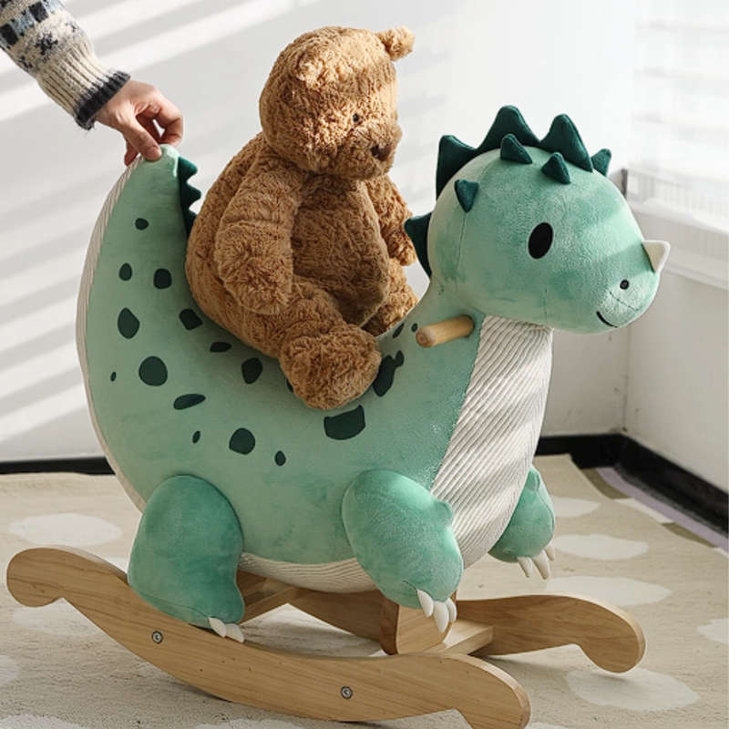 Classic World - Wooden Rocking Dinosaur - 64 x 31 x 60 cm