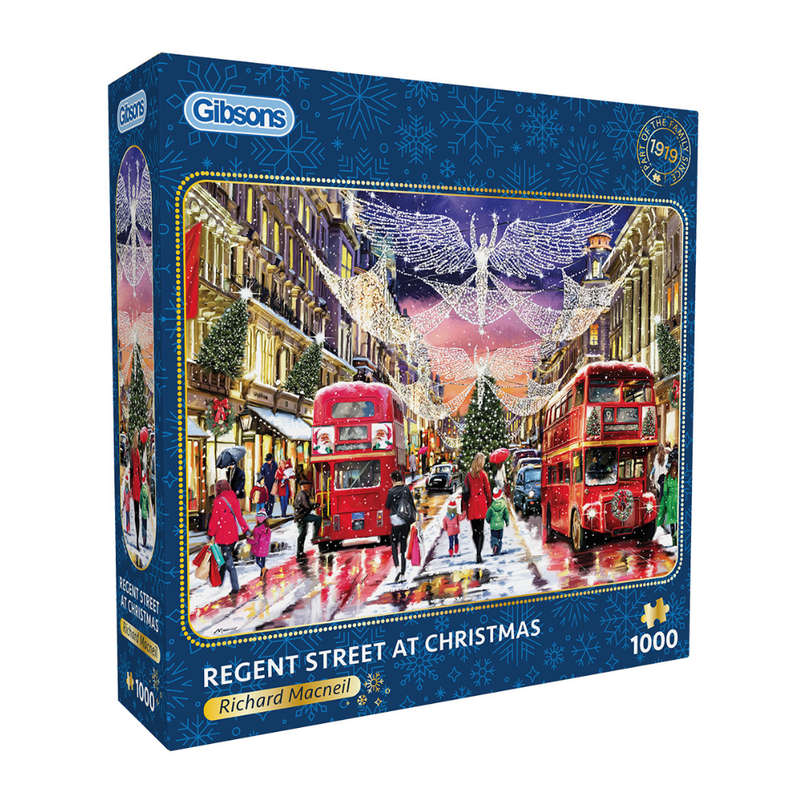 Gibsons - Regent Street at Christmas - 1000 Piece Jigsaw Puzzle