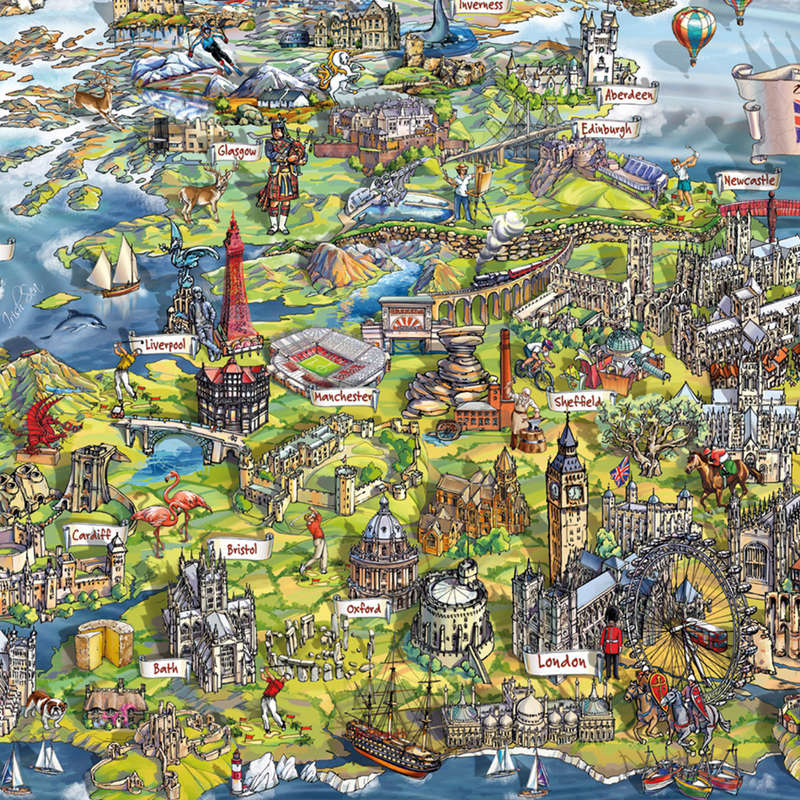 Gibsons - Beautiful Britain - 1000 Piece Jigsaw Puzzle