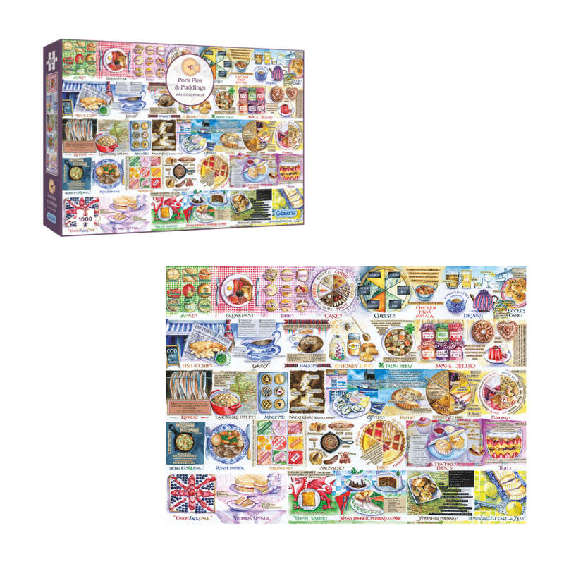 Gibsons - Pork Pies & Puddings - 1000 Piece Jigsaw Puzzle