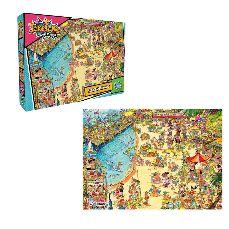 Gibsons - Jokesaws: Seaside Shenanigans - 1000 Piece Jigsaw Puzzle