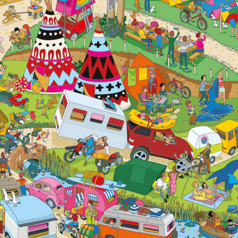 Gibsons - Jokesaws: Campsite Capers - 1000 Piece Jigsaw Puzzle