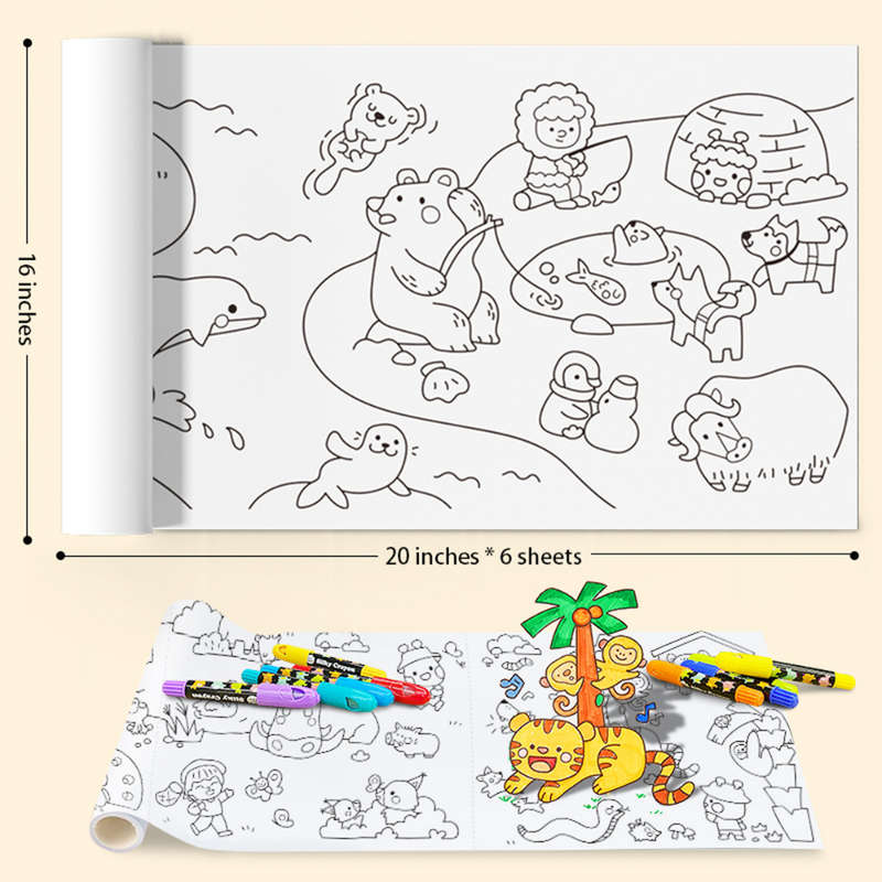 Jar Meló - Sticky Drawing Paper - Animal Stories