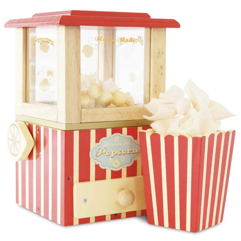 Le Toy Van - Pretend & Play - Vintage Wooden Popcorn Maker - 8pcs