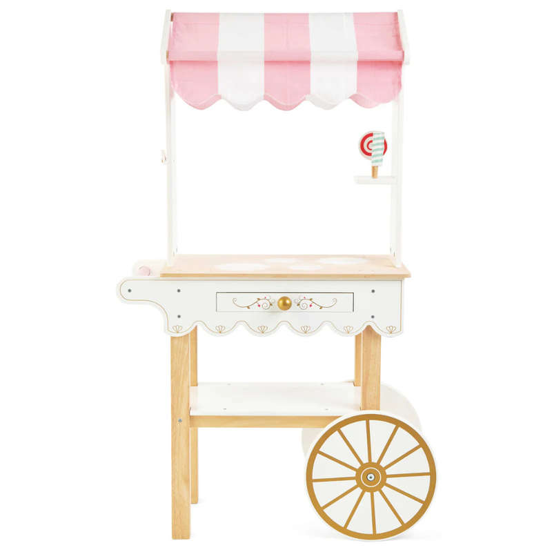 Le Toy Van - Pretend & Play - Wooden Tea & Treats Trolley Market Stall - 4pcs