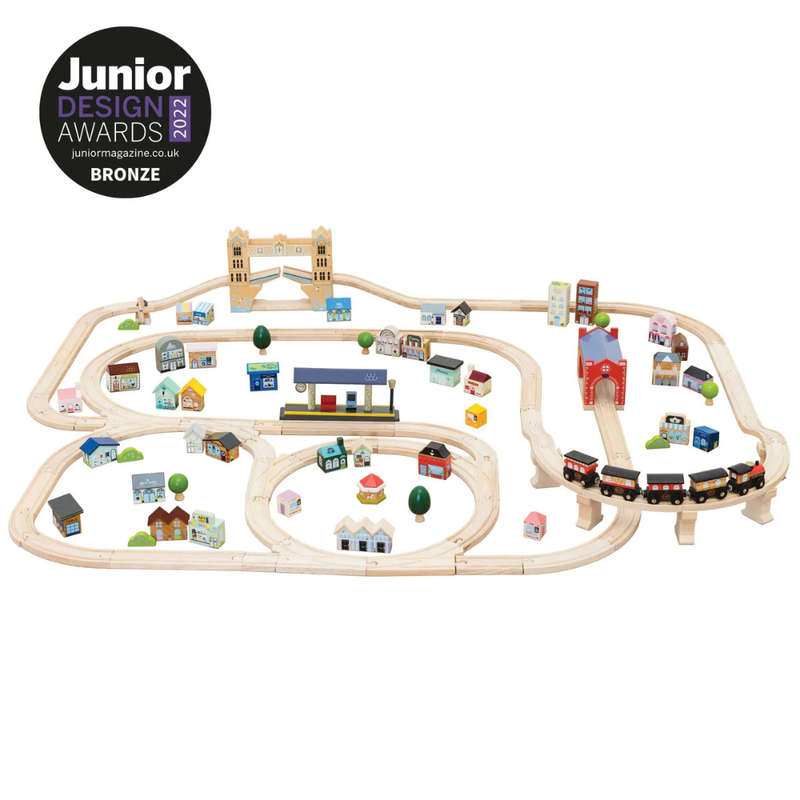 Le Toy Van - London City Wooden Train Set - 120pcs