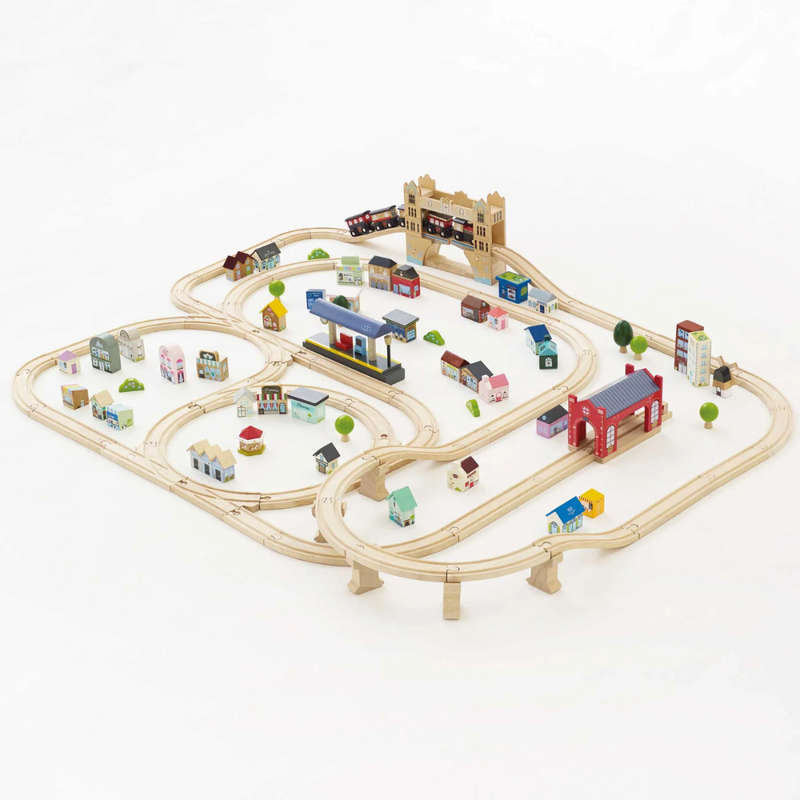 Le Toy Van - London City Wooden Train Set - 120pcs