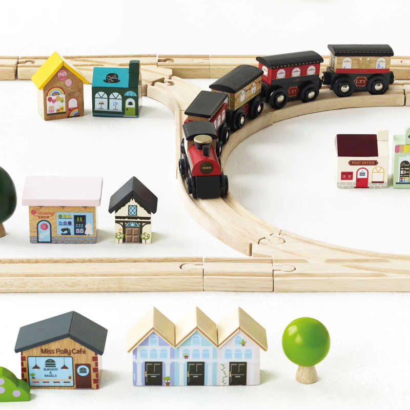 Le Toy Van - London City Wooden Train Set - 120pcs