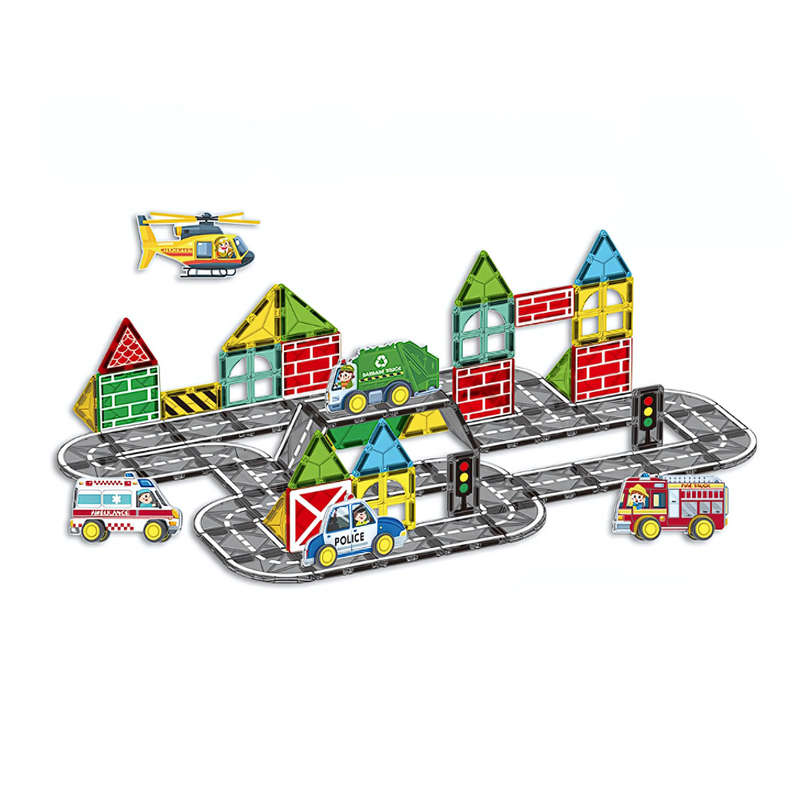 Magnetic Tiles - City Vehicles Set - 30 Pieces