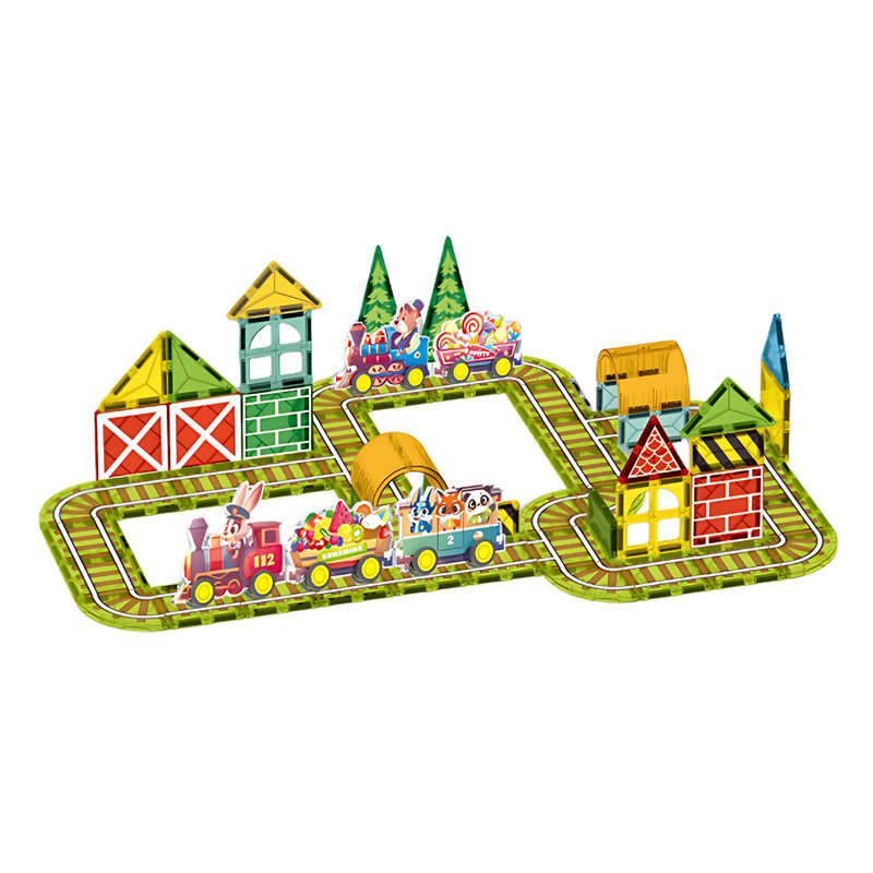 Magnetic Tiles - Railway Trains Set - 30 Pieces