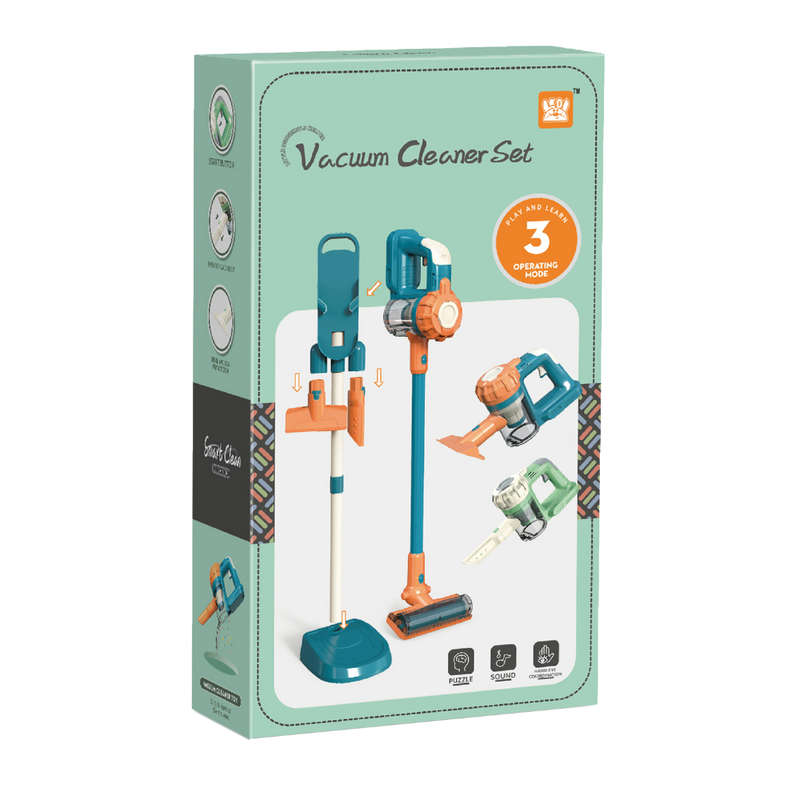 Pretend & Play Vacuum Cleaner with Suction Power & Sound Effects