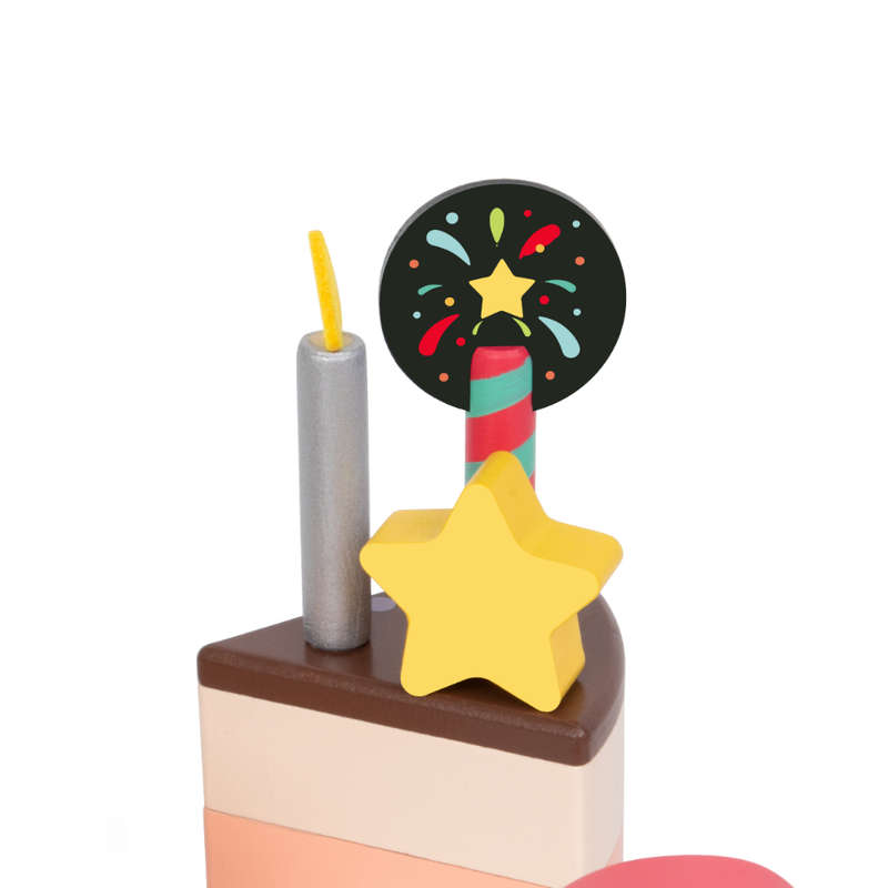 Classic World - Pretend & Play - Chocolate Birthday Cake - 19pcs