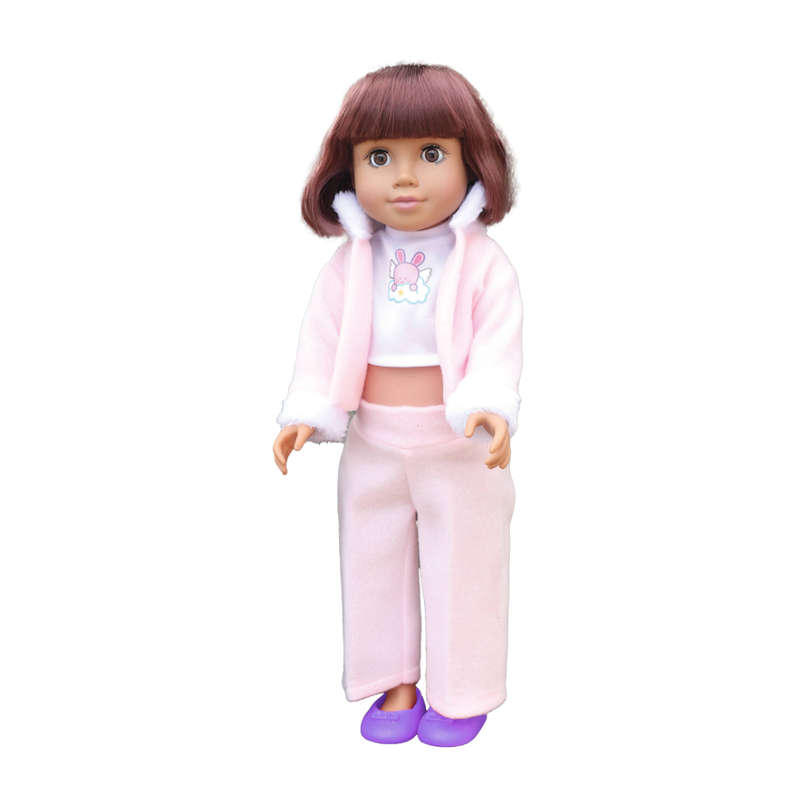 Fashion Doll - Brown Hair, Clothing & Ballerina Flats - 46cm